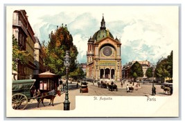 St Augustin Street View Paris France UNP UDB Postcard C19 - £3.07 GBP