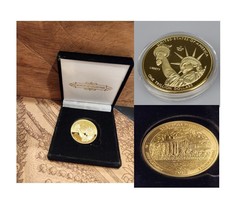 2013 GOLD PLATED United States Liberty Bretton Woods Collector&#39;s Coin - £23.97 GBP