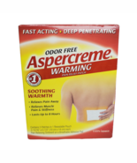 Aspercreme Warming Pain Relief Patch Odor Free Soothing Warmth 5 Patches - $20.56 CAD