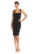 New NWT $264 LBD Black Dress Womens Laundry 0 Cocktail X Back Party Sexy Square - £208.27 GBP