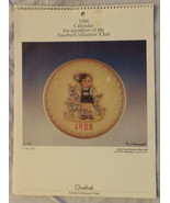 Goebel Collectors Club Calendar Plates 1988 - $6.85