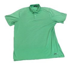 RLX Ralph Lauren XL Mens Green Striped Golf Performance Stretch Polo Tee - $18.46