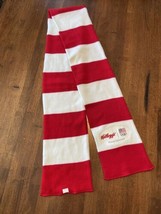 Kellogg’s Proud Sponsor Winter Olympic Scarf Red &amp; White Stripe Knit Unisex - $7.43
