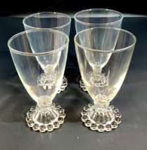 Set of 4 Anchor Hocking MCM Candlewick Boopie 5.5&quot; Clear Water Glasses G... - £23.32 GBP