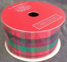 Holiday Home Christmas Plaid Cloth Ribbon - Brand New - 13.3 Yards - Beautiful - £11.86 GBP