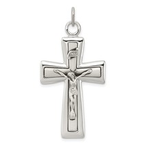 Sterling Silver INRI Crucifix Charm Jewelry Pendant 41mm x 20mm - £40.44 GBP