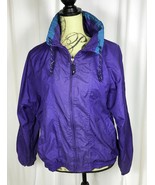 Pacific Trail Flannel Lined Jacket Windbreaker Hood Womens Size S Purple  - £19.46 GBP