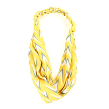 Nollia Ladies Criss Cross Elastic Stretch Headband Yellow White &amp; Blue - $10.69