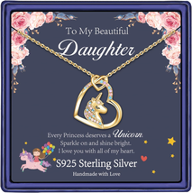 Unicorns Gifts to Girls S925 Sterling Silver, Sterling Silver Colorful CZ Heart - £16.95 GBP