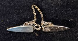 Westinghouse Employee 10 Year Service Award Sweater Guard Clips Silver - $24.70 CAD