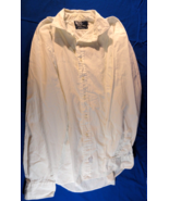 POLO BY LAUREN LONG SLEEVE BUTTON UP 41381 COTTON WHITE FORMAL DRESS SHI... - $20.69