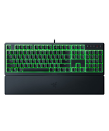 Full-Size Wired Membrane Gaming Keyboard for PC Chroma RGB Wrist Rest Black - $57.45