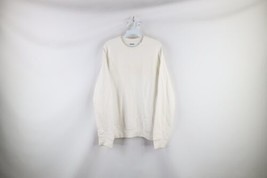 Vintage Guess Mens Size Medium Distressed Spell Out Crewneck Sweatshirt White - £29.57 GBP