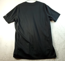 Reebok T Shirt Mens Size Medium Gray 100% Polyester Short Sleeve Crew Neck Logo - £9.64 GBP