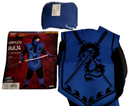 Complete Ninja 10 piece Costume Boys Size Large 10 to 12 New Halloween D... - £10.97 GBP