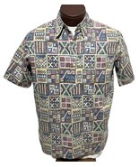 Reyn Spooner Hawaiian Shirt Pullover Reverse Patchwork Tribal Print Mens... - $904.37 MXN