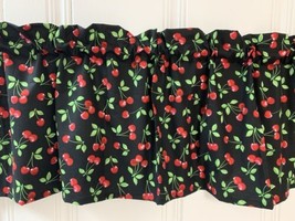 Cherries Valance Curtain 42x14 Fruit Kitchen window topper curtains - $17.59