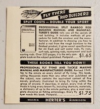 1949 Print Ad Herter&#39;s Fishing Fly Tyers Rod Builders Waseca,Minnesota - £6.81 GBP