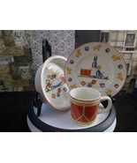 Vintage 1992 Tiffany Toys by Tiffany &amp; Co 3pc Child&#39;s Bowl Dish &amp; Cup Set - £77.87 GBP