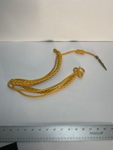 Vintage US Army Yellow Aiguillette Cord with Brass Tip  - £23.56 GBP