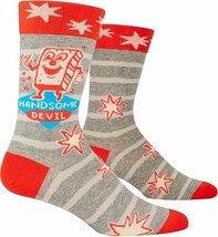 Blue Q Men’s Funny Novelty Crew Socks Handsome Devil Socks - $14.84