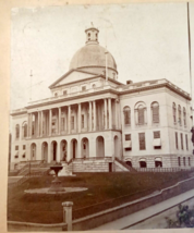 Boston Stato Casa Pre Color Oro Cupola 1870s Moulton Stereoscopia Foto W Legend - £9.78 GBP