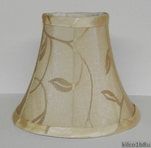 SIX (6) CREAM LEAF Fabric Chandelier Lamp Shade Traditional, any room, ivories - $71.94