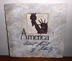 Sweet Land of Liberty, Step Stone, Wall &amp; Patio Hanging, Patriotic, Lady Liberty - £7.84 GBP