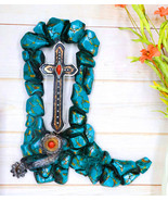 Southwestern Turquoise Rocks Cowboy Boot With Spur And Vintage Cross Wal... - $46.17 CAD