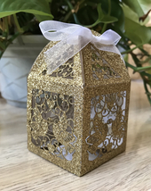 Gift Boxes Bridal Shower Anniverary Birthday Wedding Favor (75,Glitter G... - $36.00