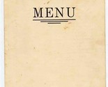 Grape&#39;s Hotel and Tourist Court Menu Pickens Mississippi 1940&#39;s - £68.31 GBP