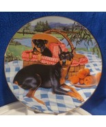 Danbury Mint Miniature Pinschers Family Picnic by Patricia Bourque - €25,28 EUR