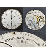 Elgin Natl Watch Co. pocket movement face 7j 12s 1921 USA - $46.39 CAD
