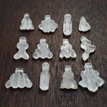 12 pcs Vintage Himalayan crystal Rock Stone Amulets Pendants - $92.00