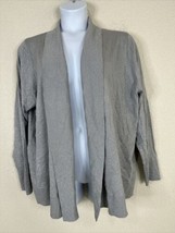 NWT Worthington Womens Plus Size 3X Silver Knit Open Front Cardigan Long Sleeve - £16.07 GBP