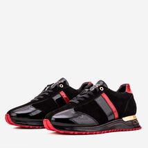 The Inferno Black & Red Leather Men Sneaker image 2