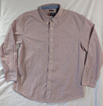Chaps Men&#39;s Long Sleeve Button Up Front Collar Shirt Size Large Ralph Lauren Lg - £14.93 GBP