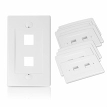 Cable Matters UL Listed 10-Pack Wall Plate with 2-Port Keystone Jack in ... - $22.99