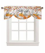 RisQiten Hello Fall Tie Up Valance Curtains Orange 60x18 - €5,92 EUR