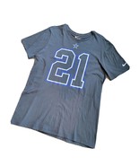 Dallas Cowboys Ezekiel Elliott Shirt Nike Large Gray Athletic Cut - £14.61 GBP