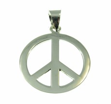Handcrafted Solid 925 Sterling Silver Hippie PEACE SIGN Amulet Pendant - £17.54 GBP