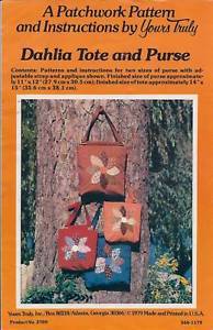 A Patchwork Pattern, Yours Truly, "Dahlia Tote & Purse" - $1.75