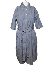 Ralph Lauren Dress Women&#39;s Size 2 Small Blue Shirt Striped Belt Workwear - AC - £44.78 GBP