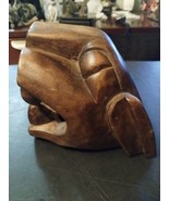 Mexican Hand Carved Wood mask Jaguar / tiger  wall art plaque helmet mas... - $2,907.09 MXN