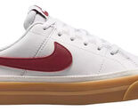 Nike Court Legacy Big Kids' Shoes (White/Gum Yellow/Team Red) Size 3.5Y - $49.39