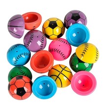 1.25 Inch Vinyl Sport Ball Poppers - Pack Of 24 - Assorted Colors - Awesome Pop  - £19.53 GBP