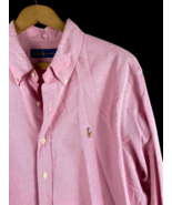 Ralph Lauren Shirt Size XL Mens Oxford Button Down Long Sleeve Pink Preppy  - $934.31 MXN
