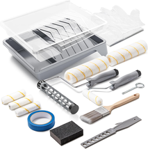 17 Piece Paint Roller Kit - Paint Rollers 9"4", Paint Roller Frame，Paint... - $33.53