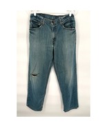 Vintage Silver Tab Jeans Mens Size 32 x 32 Blue Denim Baggy Distressed L... - $49.40