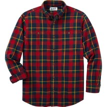 Duluth Trading Men’s Free Swingin&#39; Flannel Untucked Shirt RED Plaid Size XL Tall - £26.26 GBP